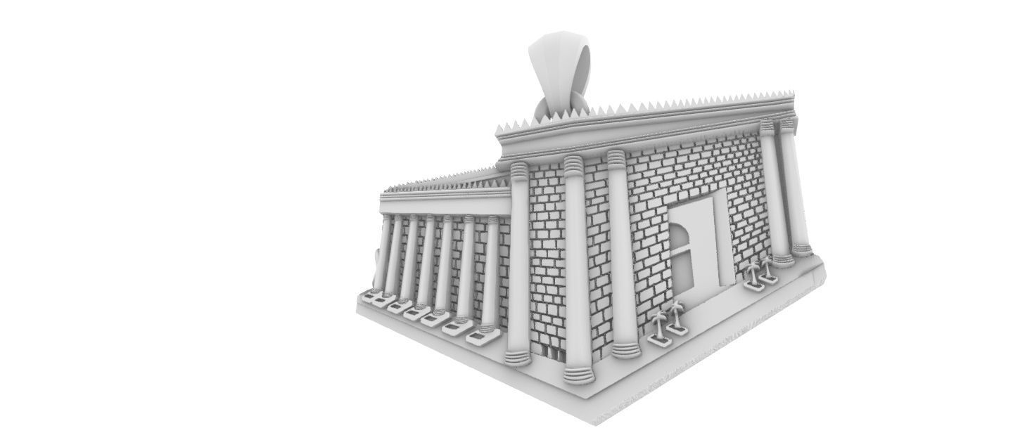 Solomon Temple Pendant 3D print model_16