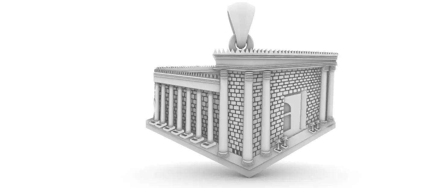 Solomon Temple Pendant 3D print model_0