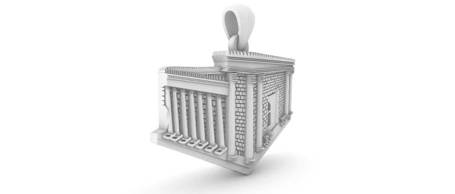 Solomon Temple Pendant 3D print model_2