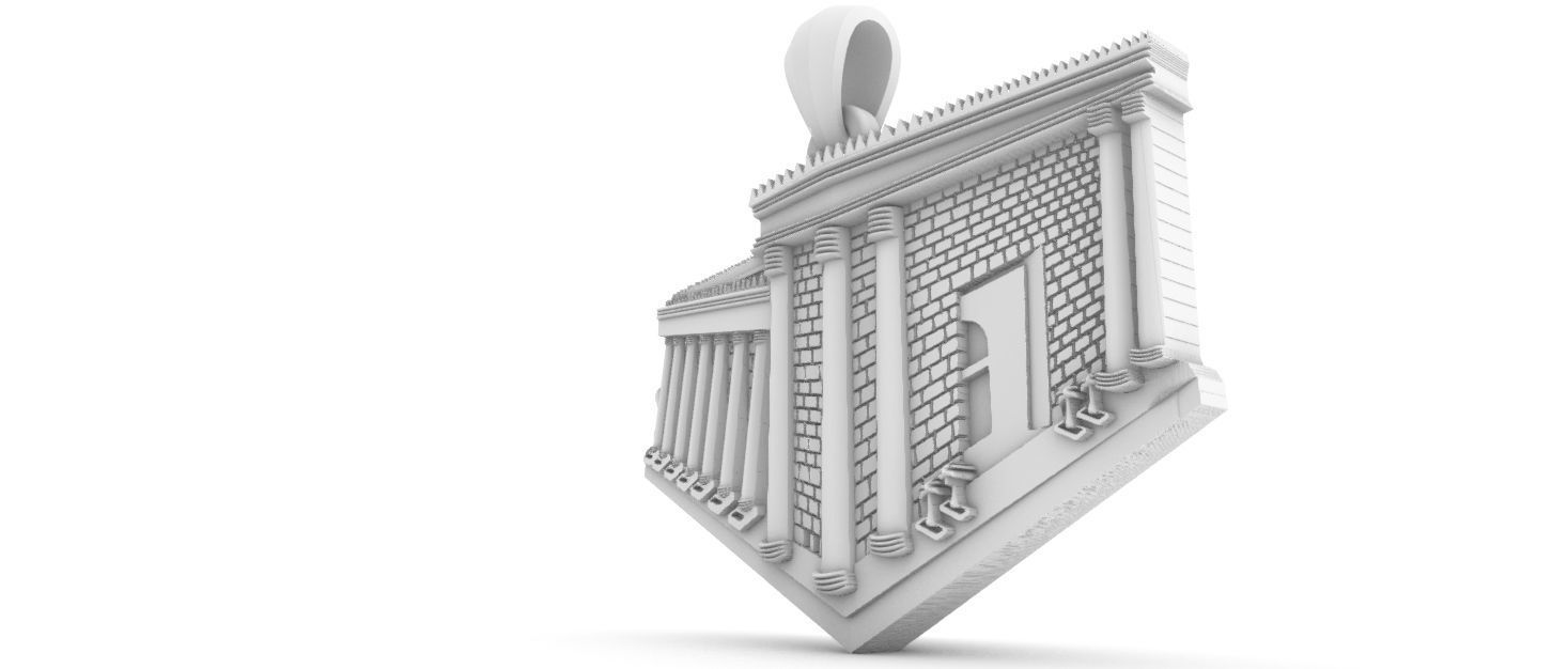 Solomon Temple Pendant 3D print model_20