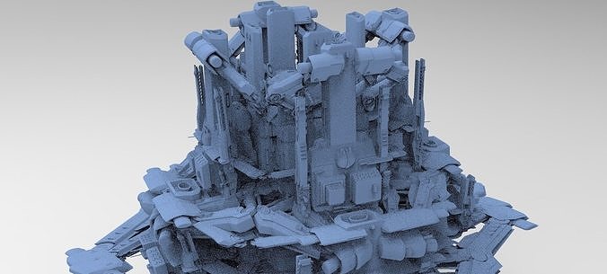 Advanced Ancient Civilization Ship architecture 15 3D model