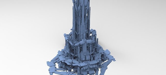 Advanced Ancient Civilization Ship architecture 17 3D model