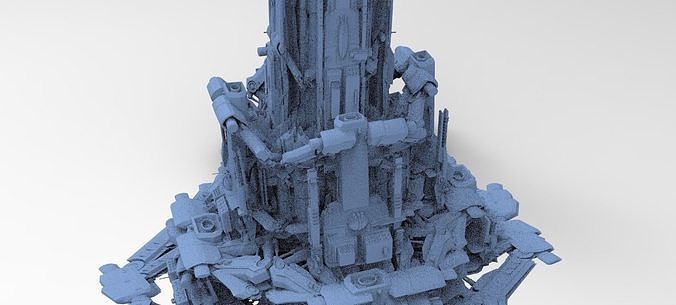 Advanced Ancient Civilization Ship architecture 18  3D model