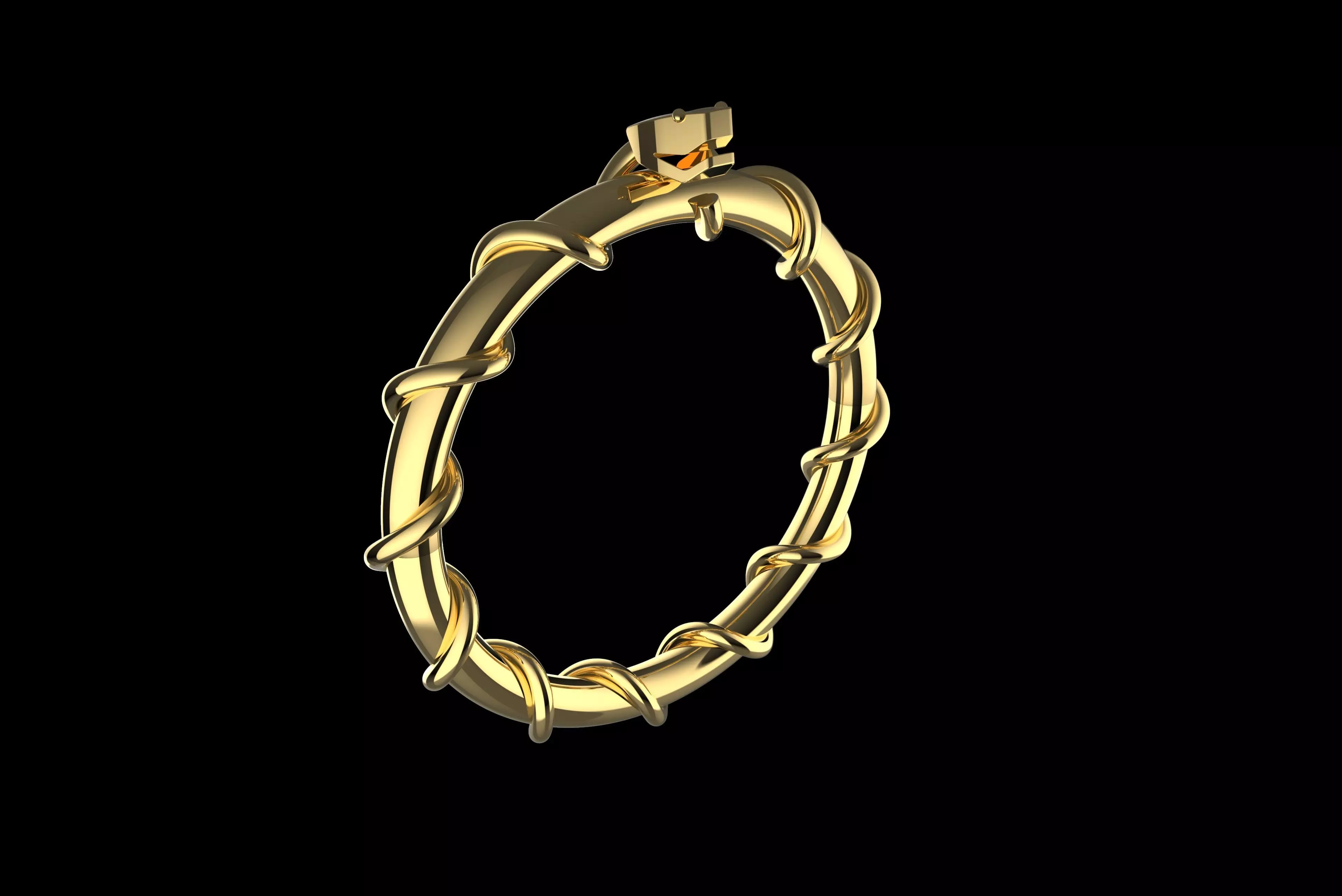 snake ring 3D model_0