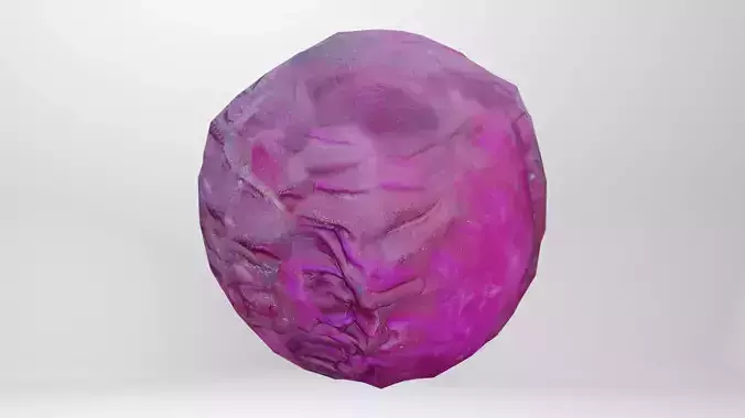 Purple Cabbage Low-poly 3D model
