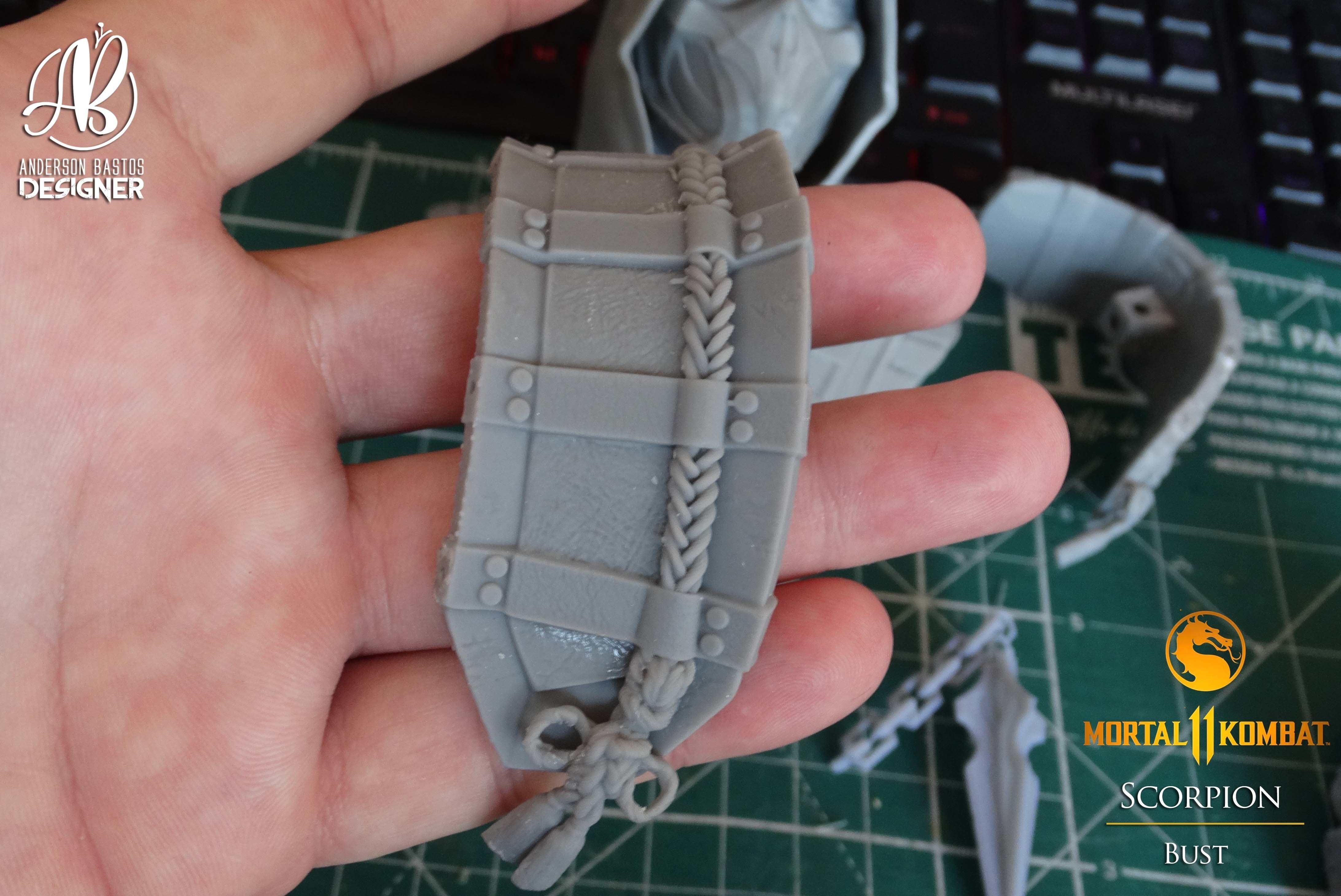 Scorpion Bust Mortal Kombat 11 3D print model_13