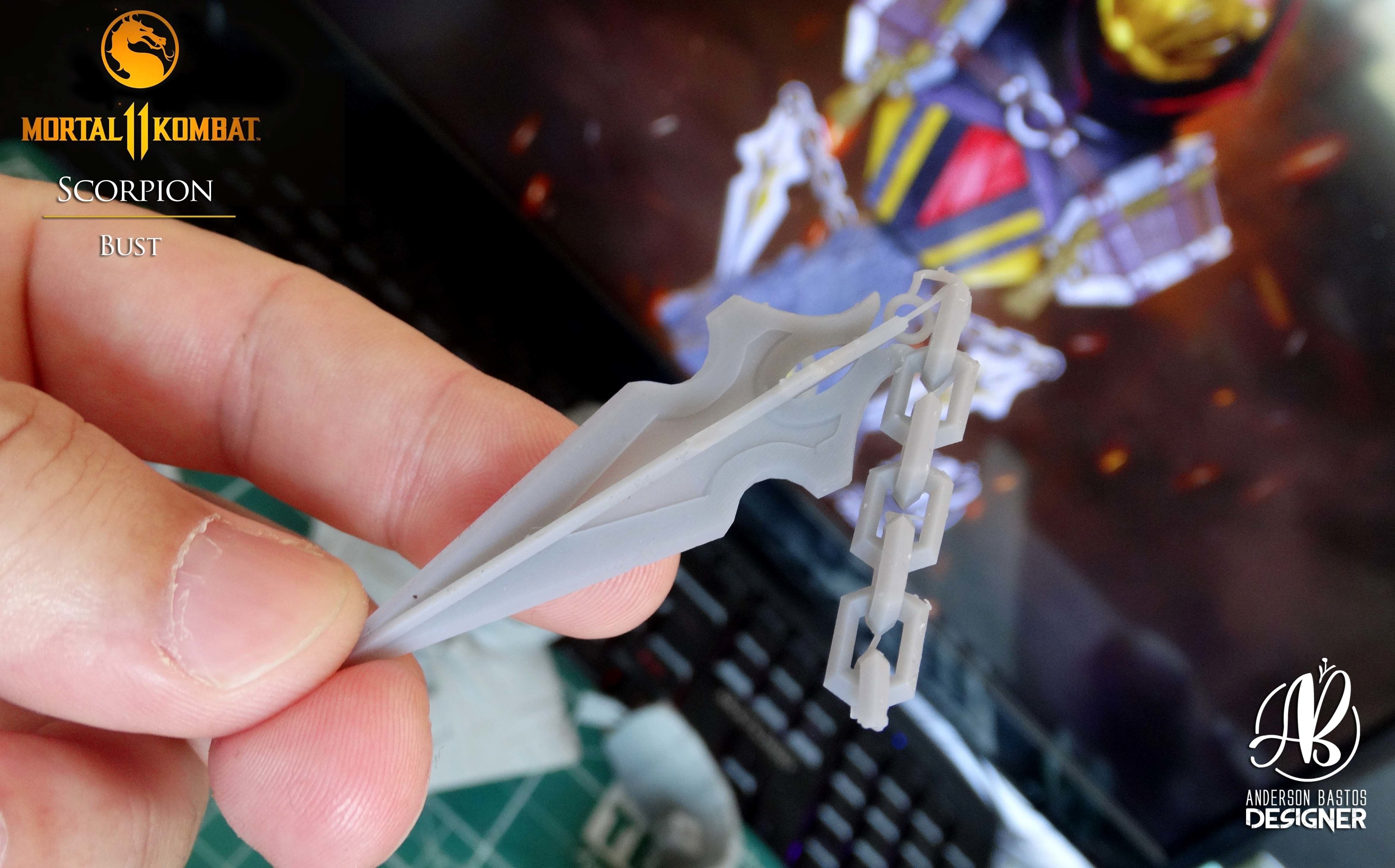 Scorpion Bust Mortal Kombat 11 3D print model_15