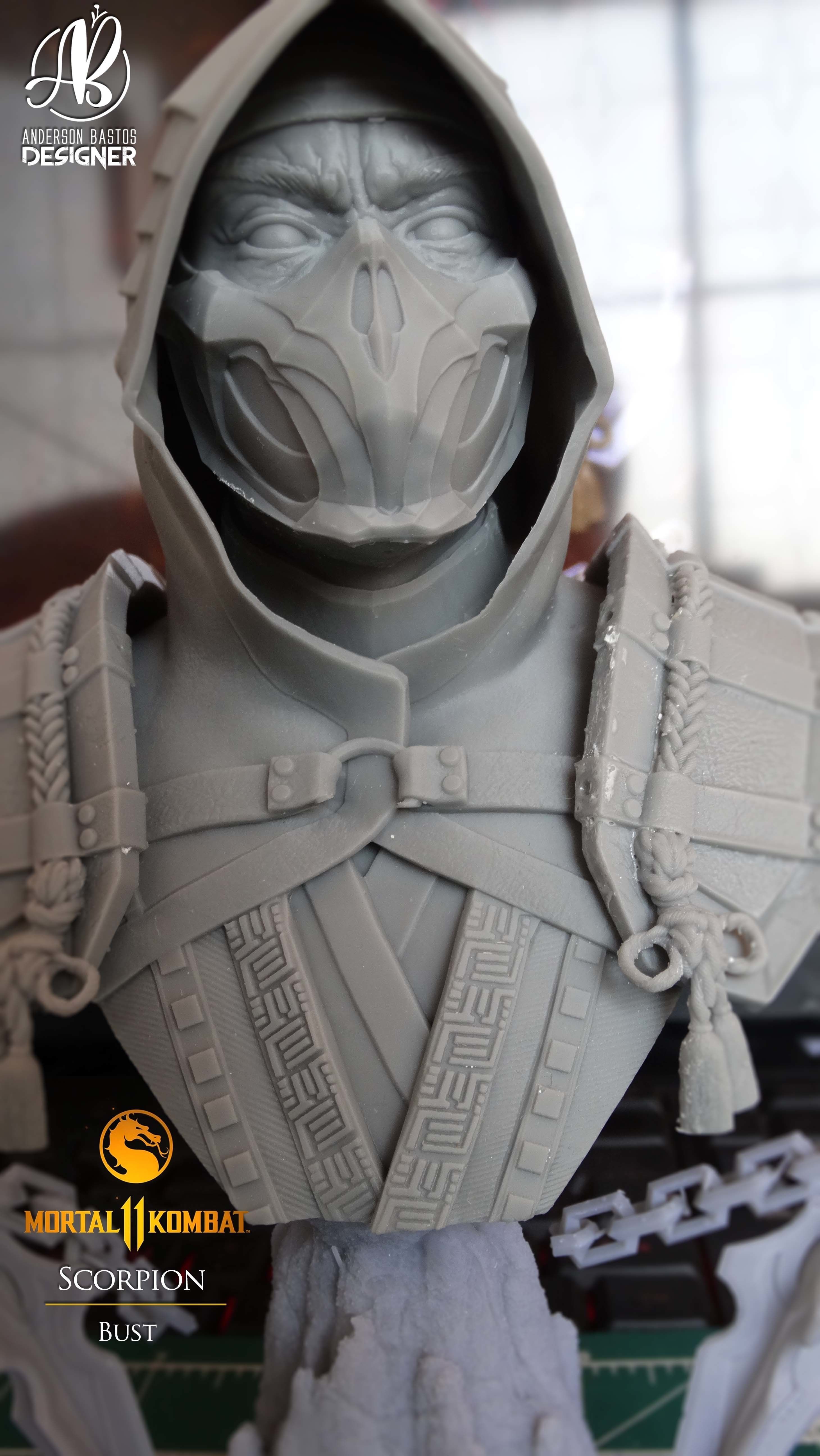 Scorpion Bust Mortal Kombat 11 3D print model_26