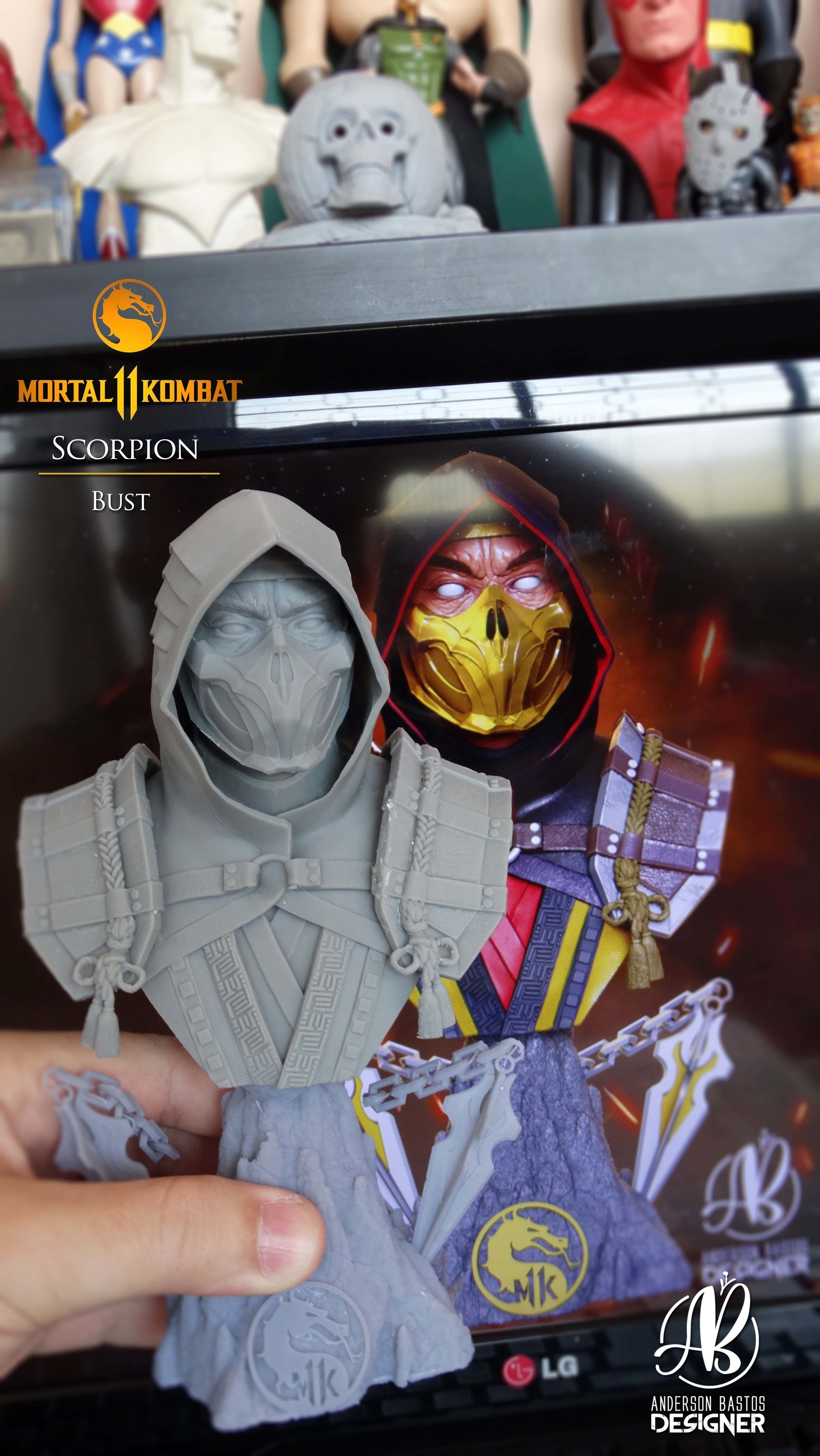 Scorpion Bust Mortal Kombat 11 3D print model_25