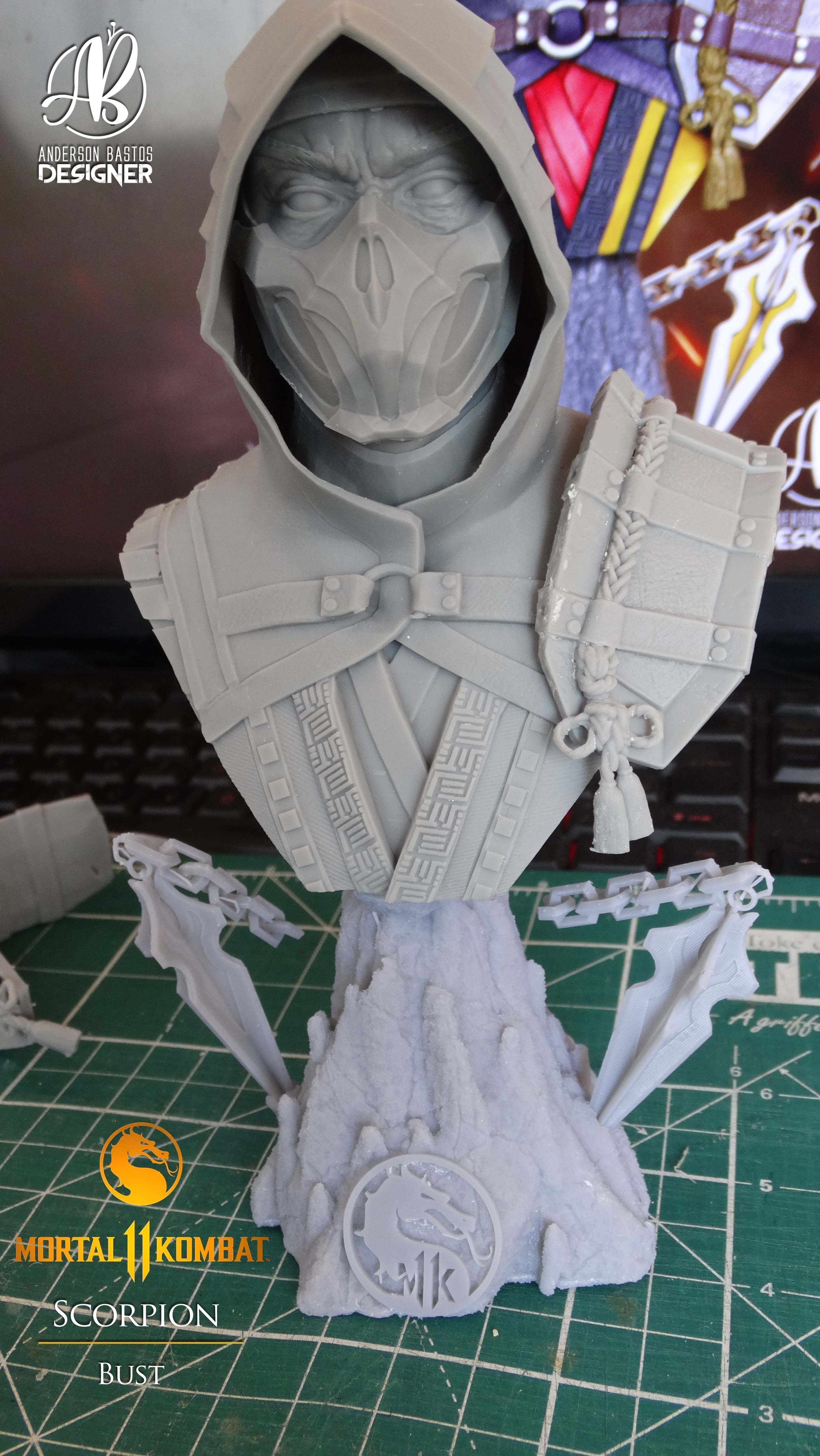 Scorpion Bust Mortal Kombat 11 3D print model_18