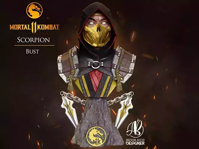Scorpion Bust Mortal Kombat 11 