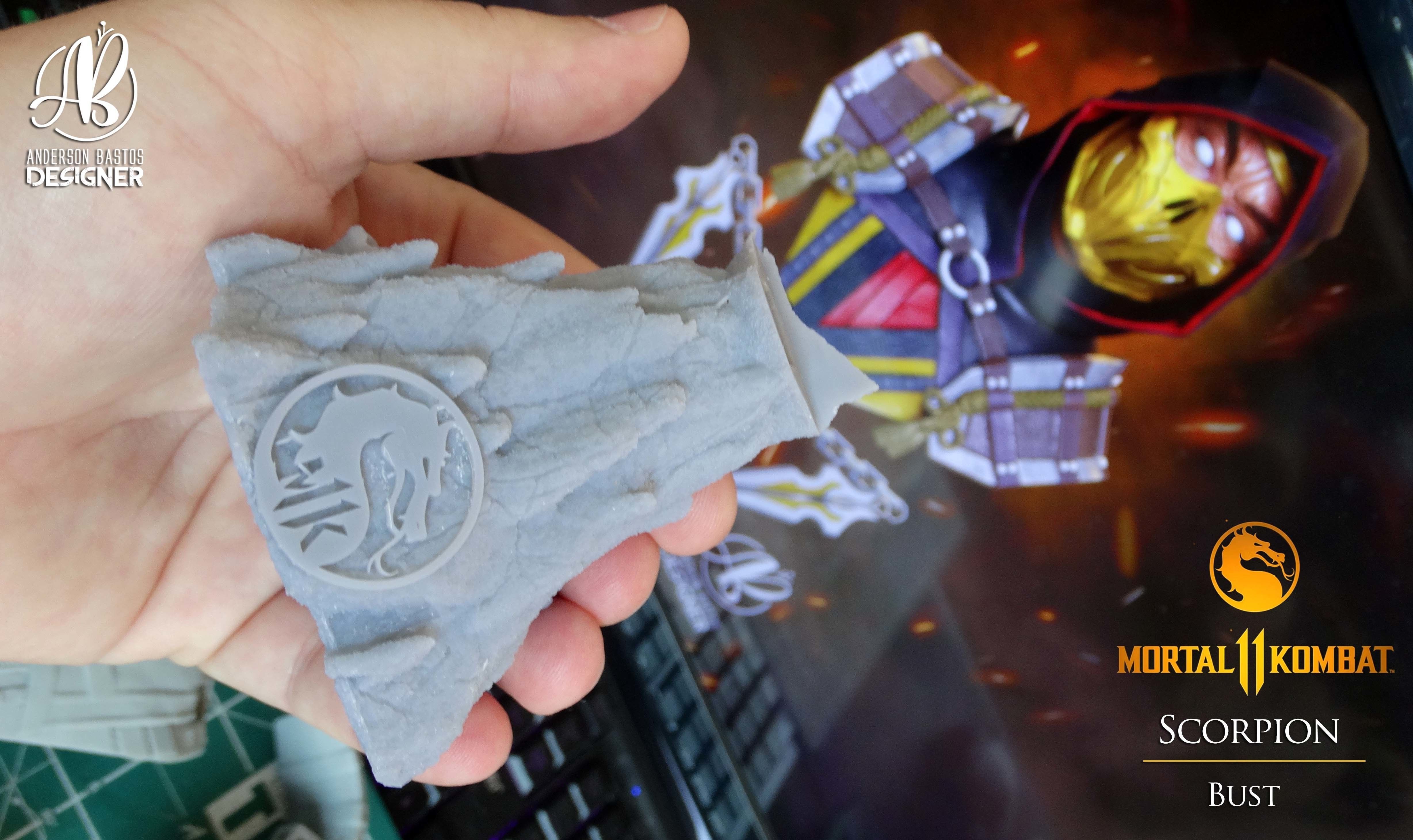 Scorpion Bust Mortal Kombat 11 3D print model_11