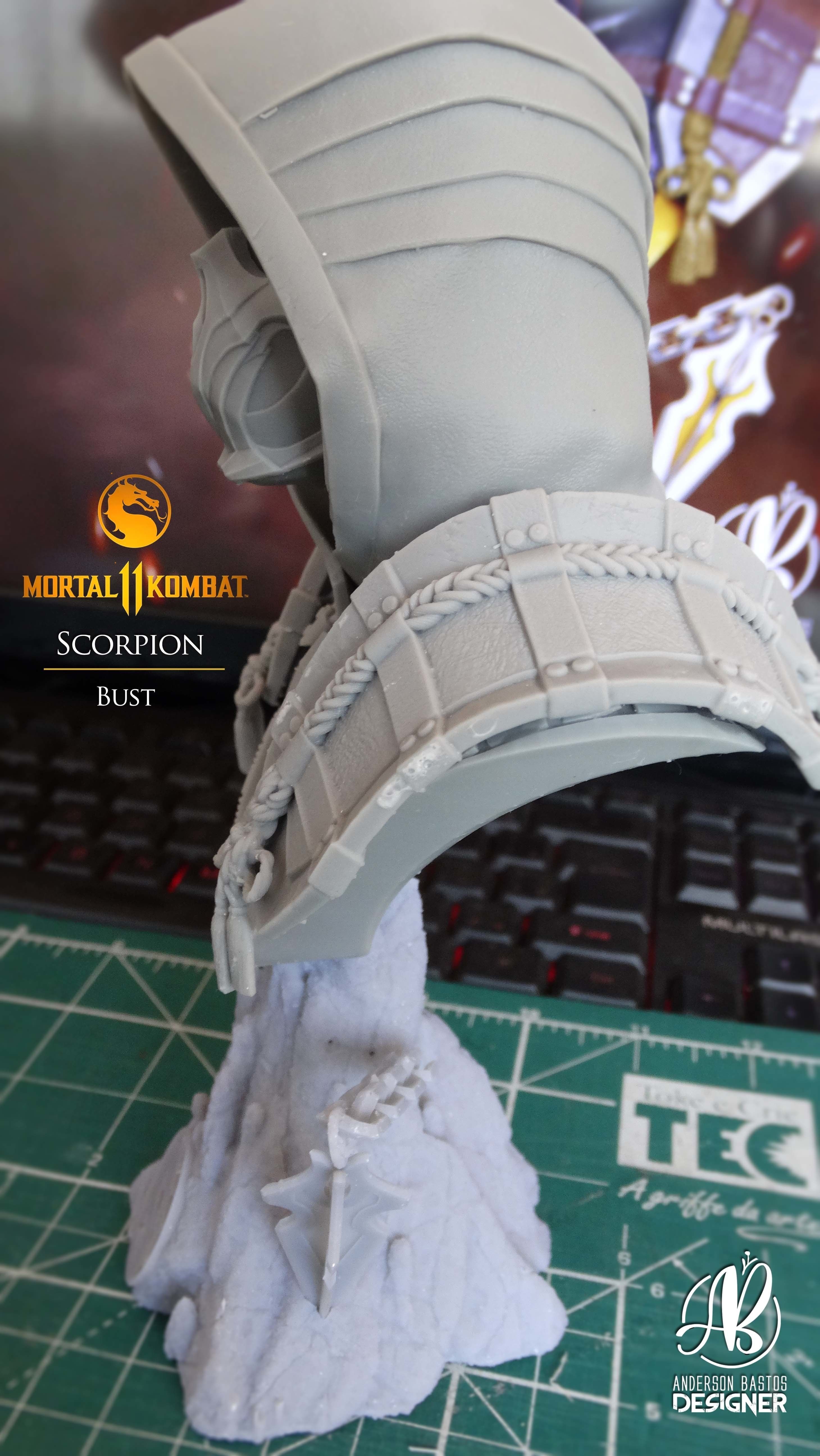 Scorpion Bust Mortal Kombat 11 3D print model_24