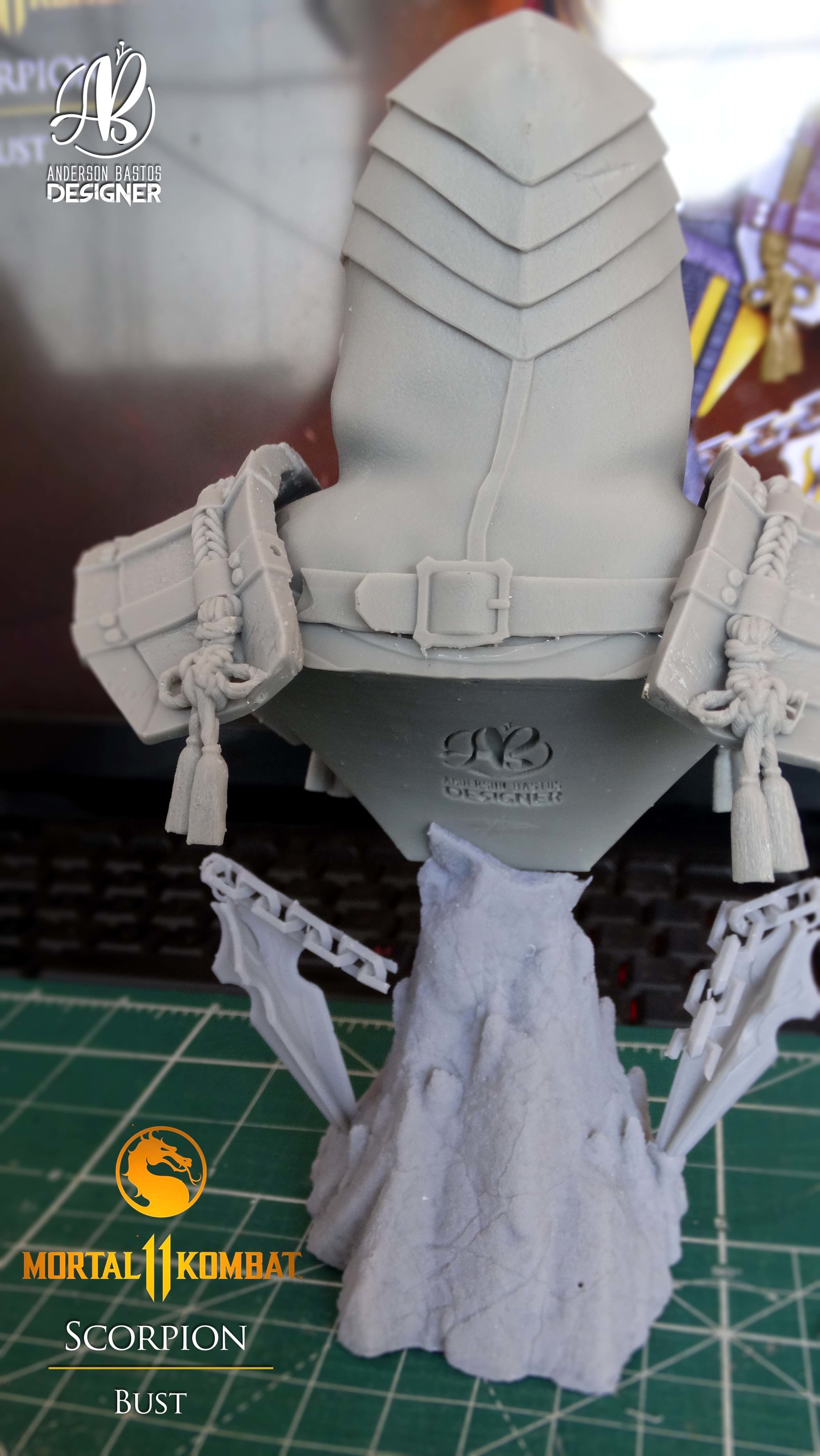 Scorpion Bust Mortal Kombat 11 3D print model_20