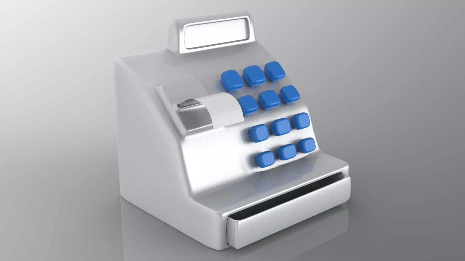 Funny Cash register Free 3D model_0