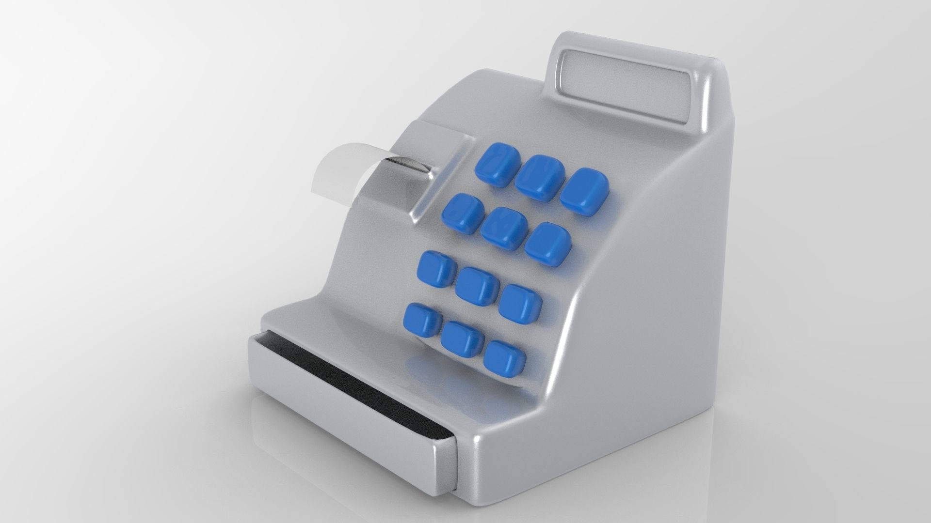 Funny Cash register Free 3D model_1