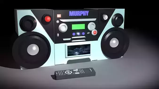 fancy cd player Free low-poly 3D model