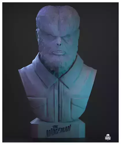 wolf man bust horror movie 3D print model