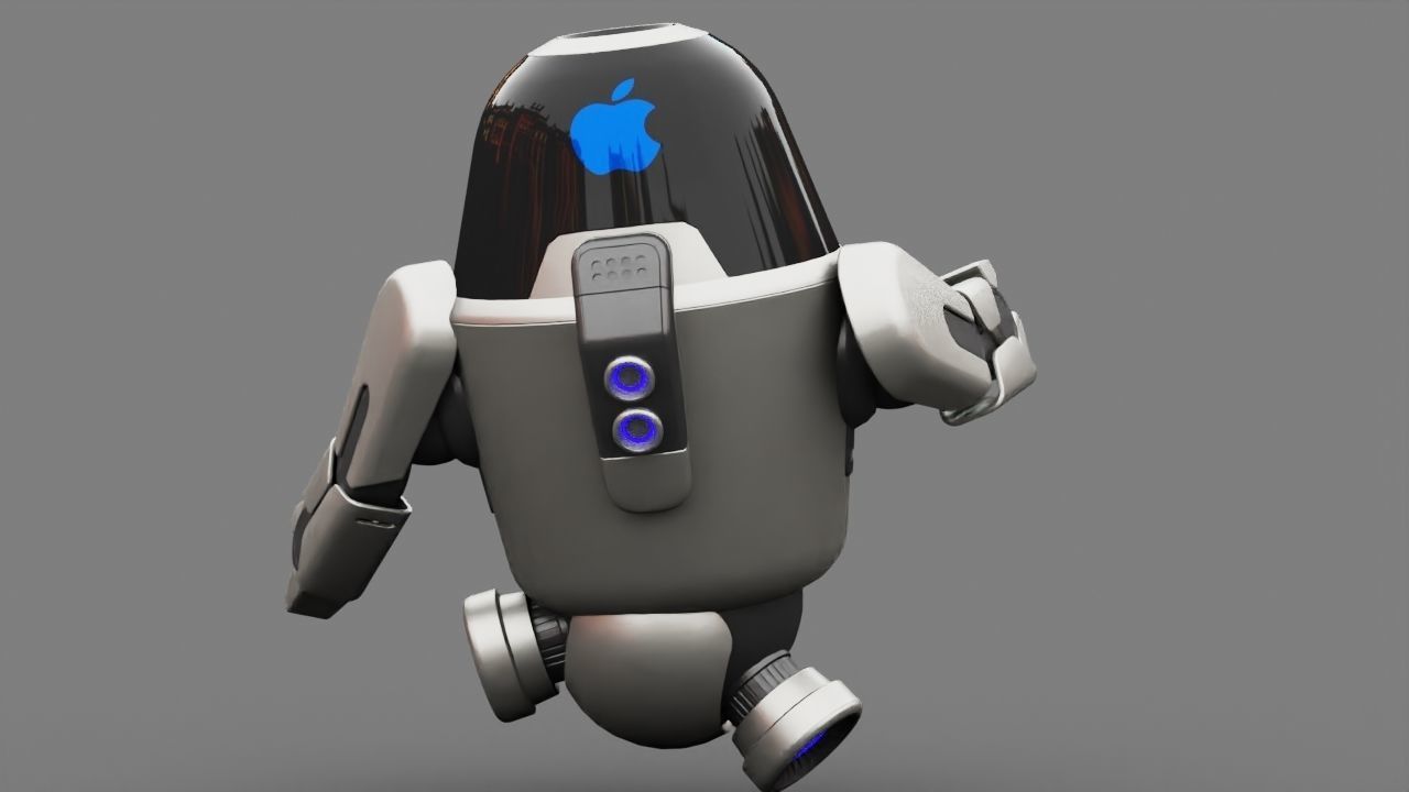 APPLE UTILITY BOT Rigged 3D model_8