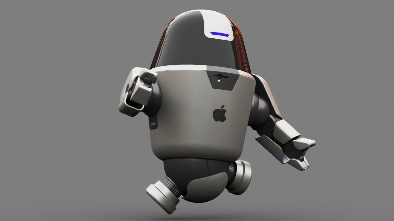 APPLE UTILITY BOT Rigged 3D model_2