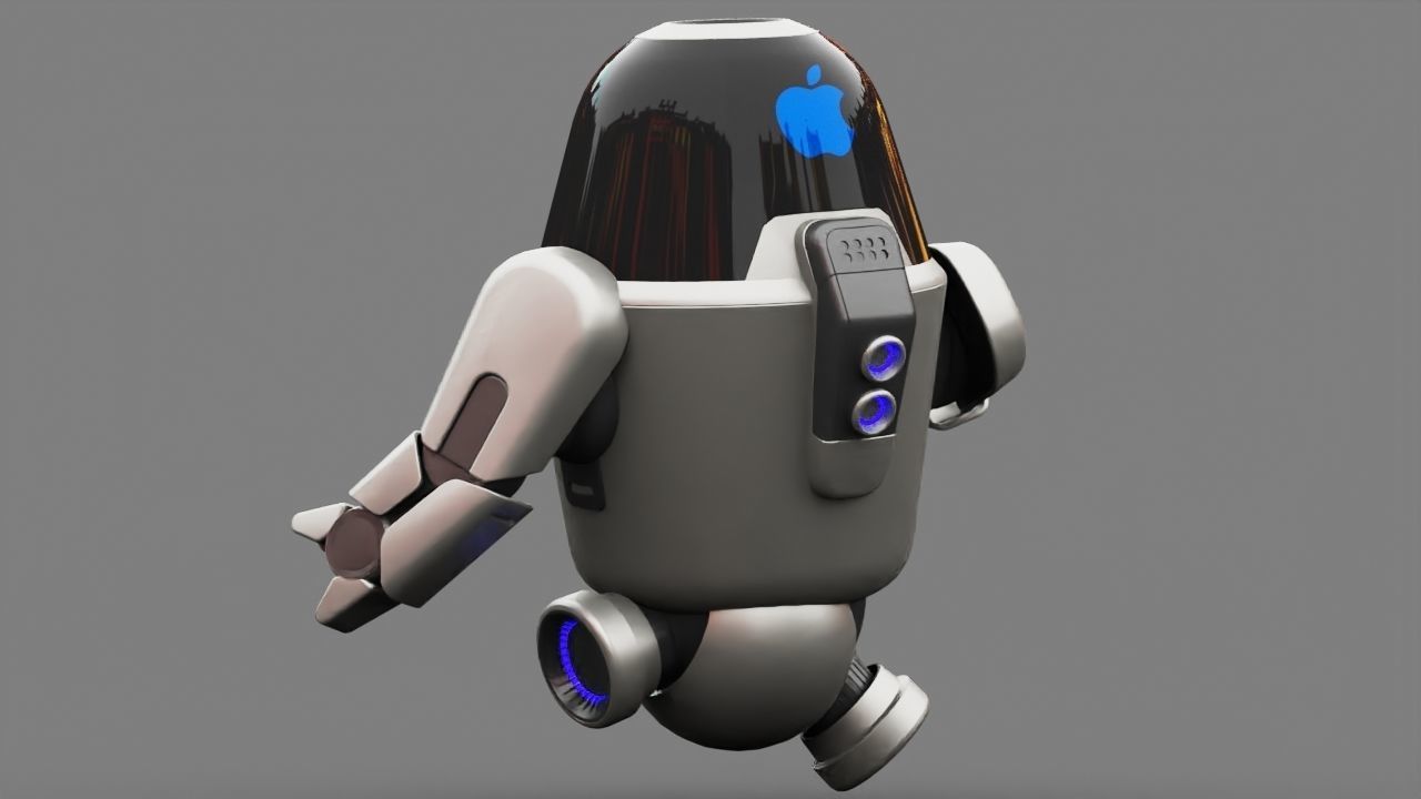 APPLE UTILITY BOT Rigged 3D model_9