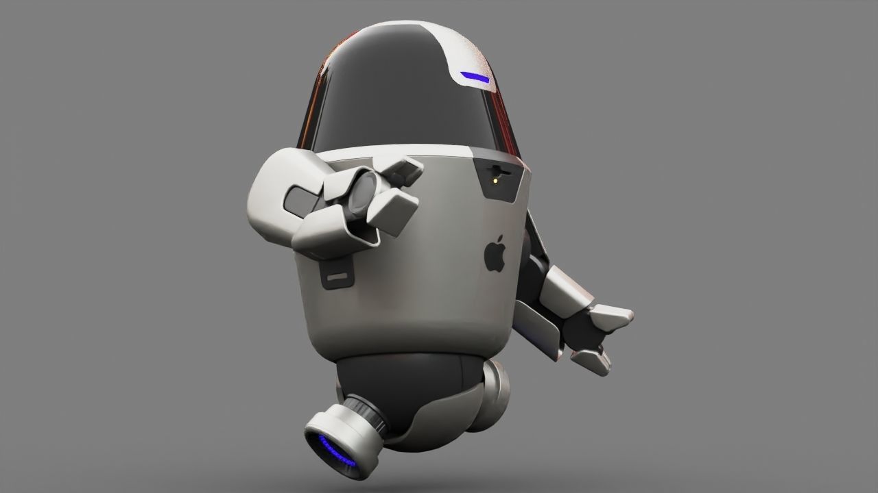 APPLE UTILITY BOT Rigged 3D model_3