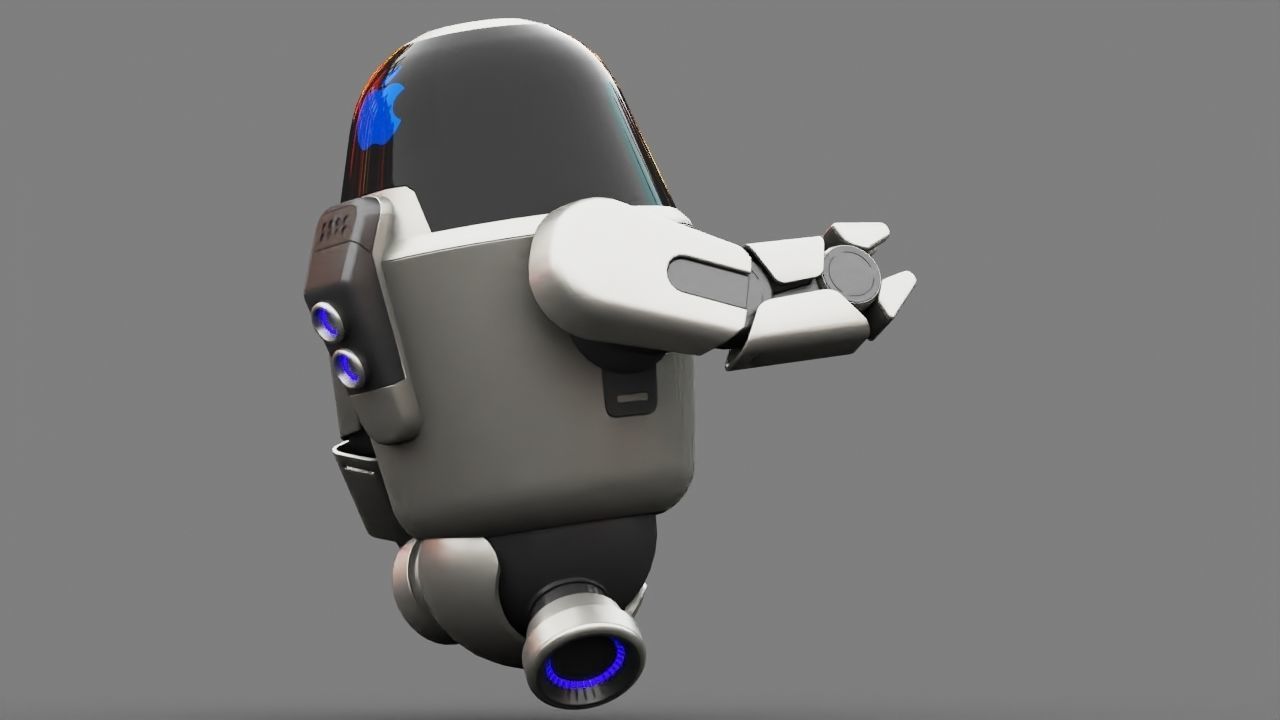 APPLE UTILITY BOT Rigged 3D model_6