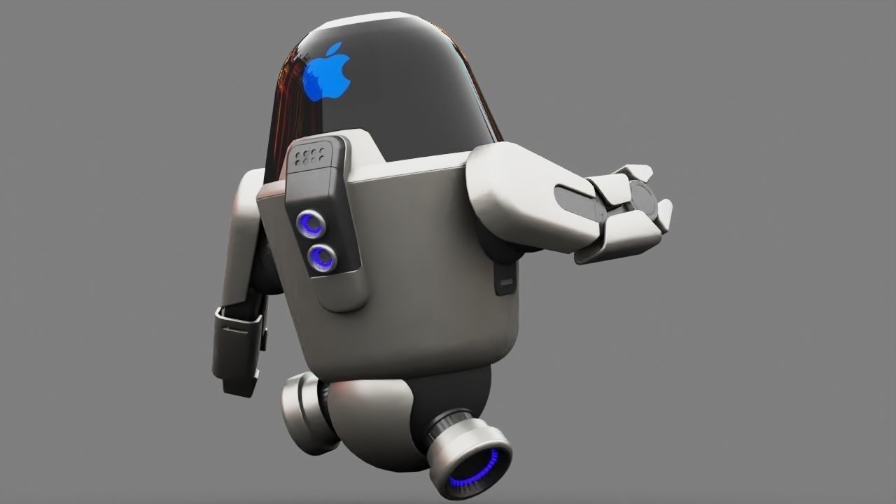 APPLE UTILITY BOT Rigged 3D model_7