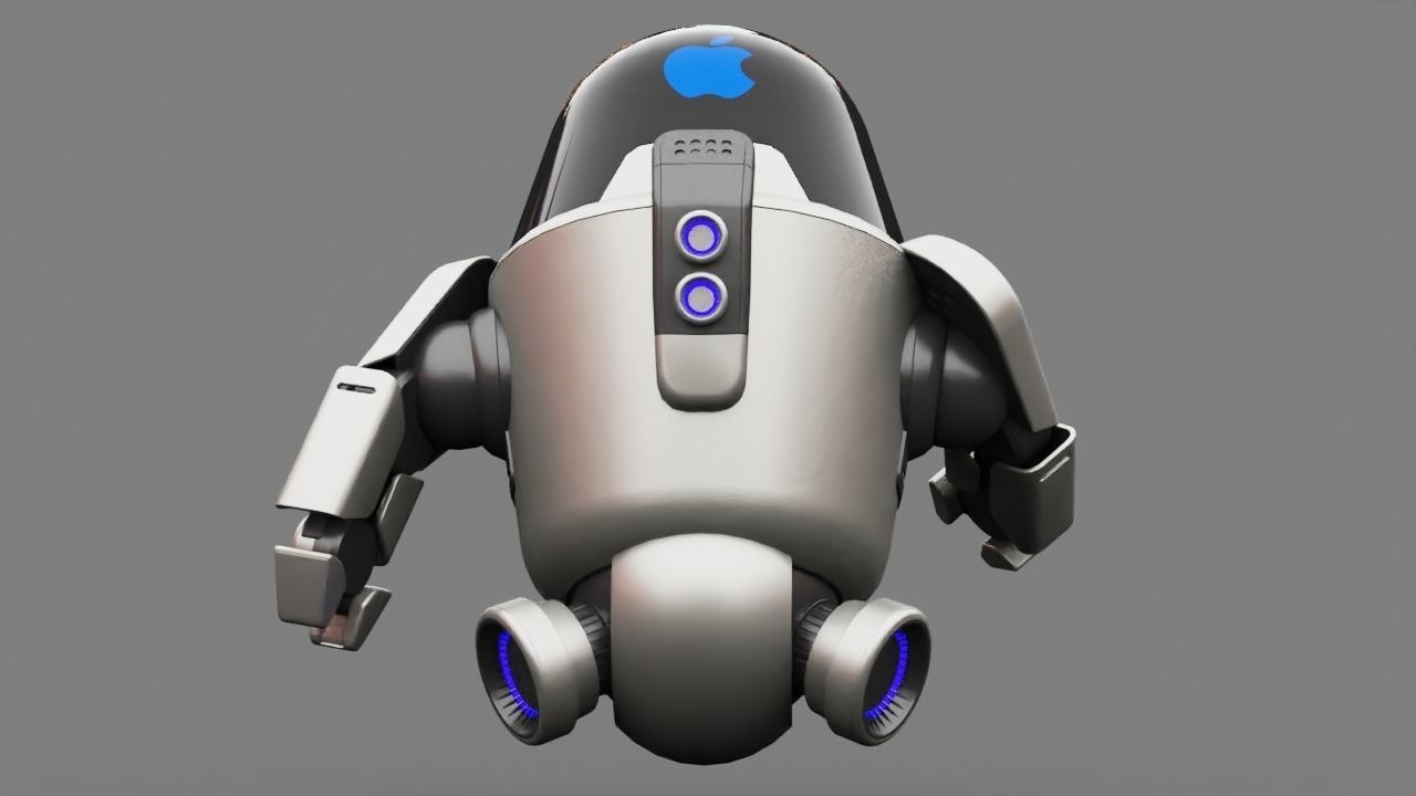 APPLE UTILITY BOT Rigged 3D model_30