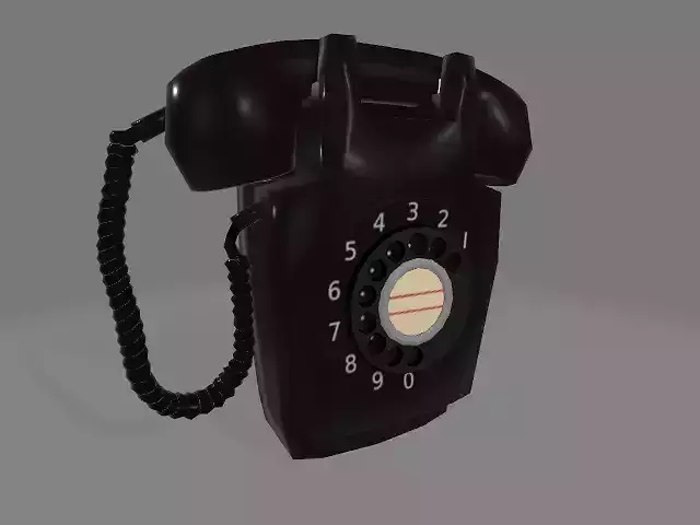 Classical dial-style wall phone