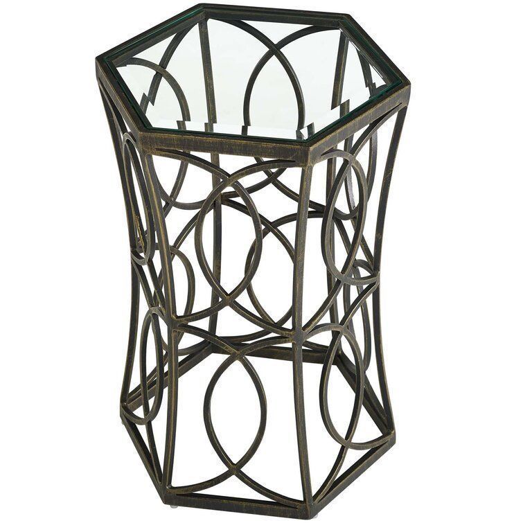 Bolser Glass Frame End Table 3D model_2