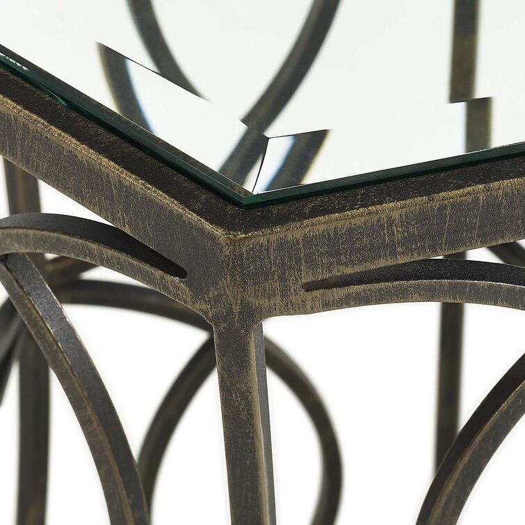 Bolser Glass Frame End Table 3D model_3