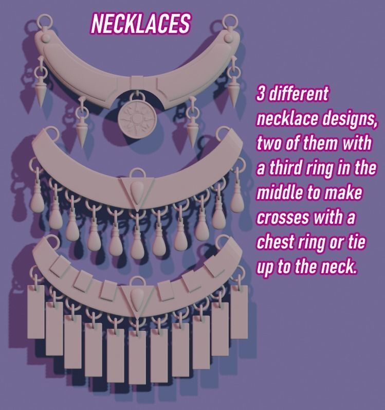 SEXY HAREM GIRL JEWELRY SET 1 3D print model_2
