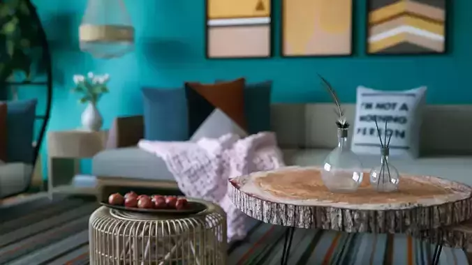 Boho Chic livingroom model