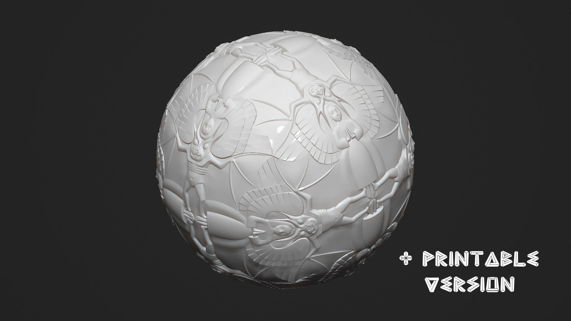 Angels and Devils TRANSFORMING - Escher Low-poly 3D model_6