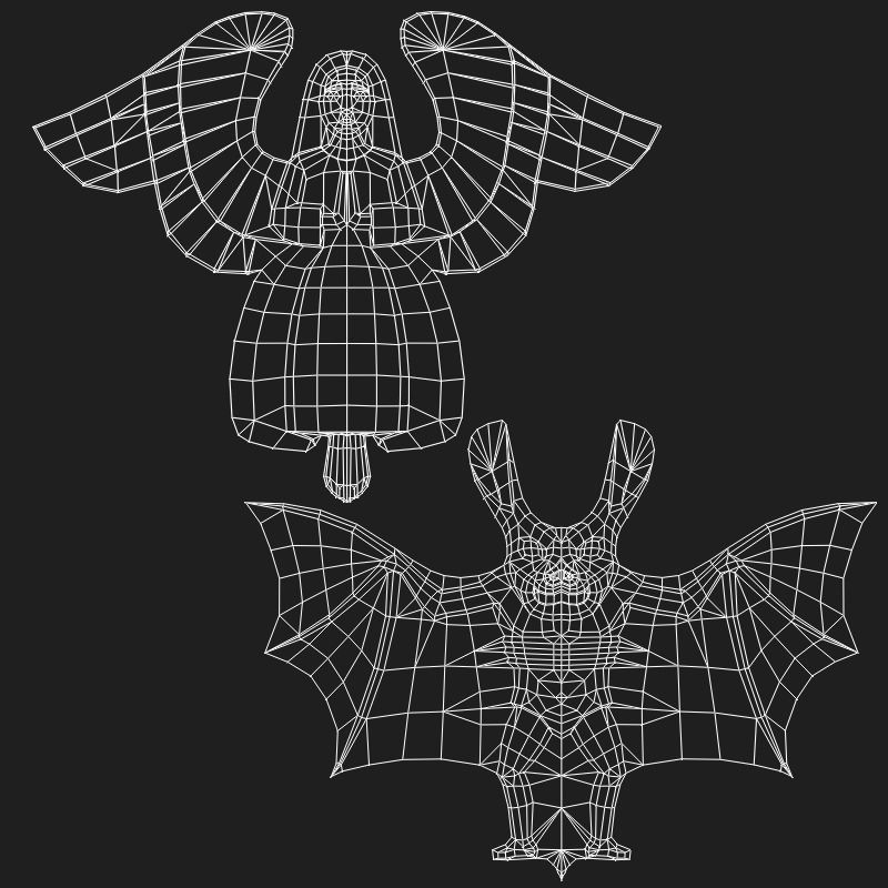 Angels and Devils TRANSFORMING - Escher Low-poly 3D model_7