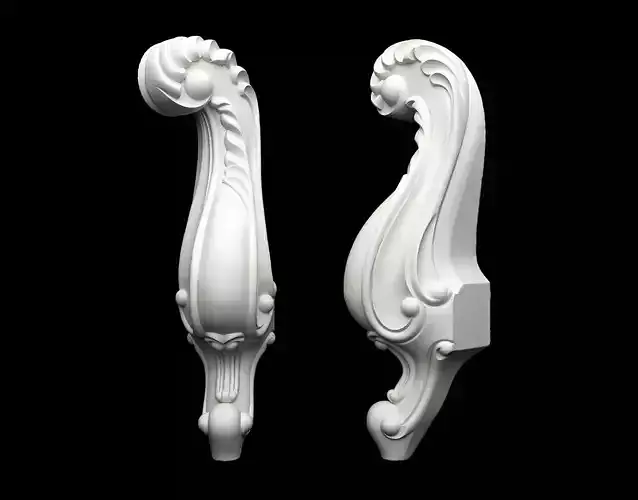 European carved furniture legs 05 3D print model