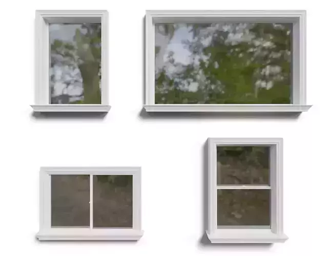 Window Home Interior Variety Pack 1 High Poly Low Poly Low-poly 3D model