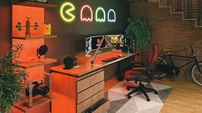 Gaming room 3D model