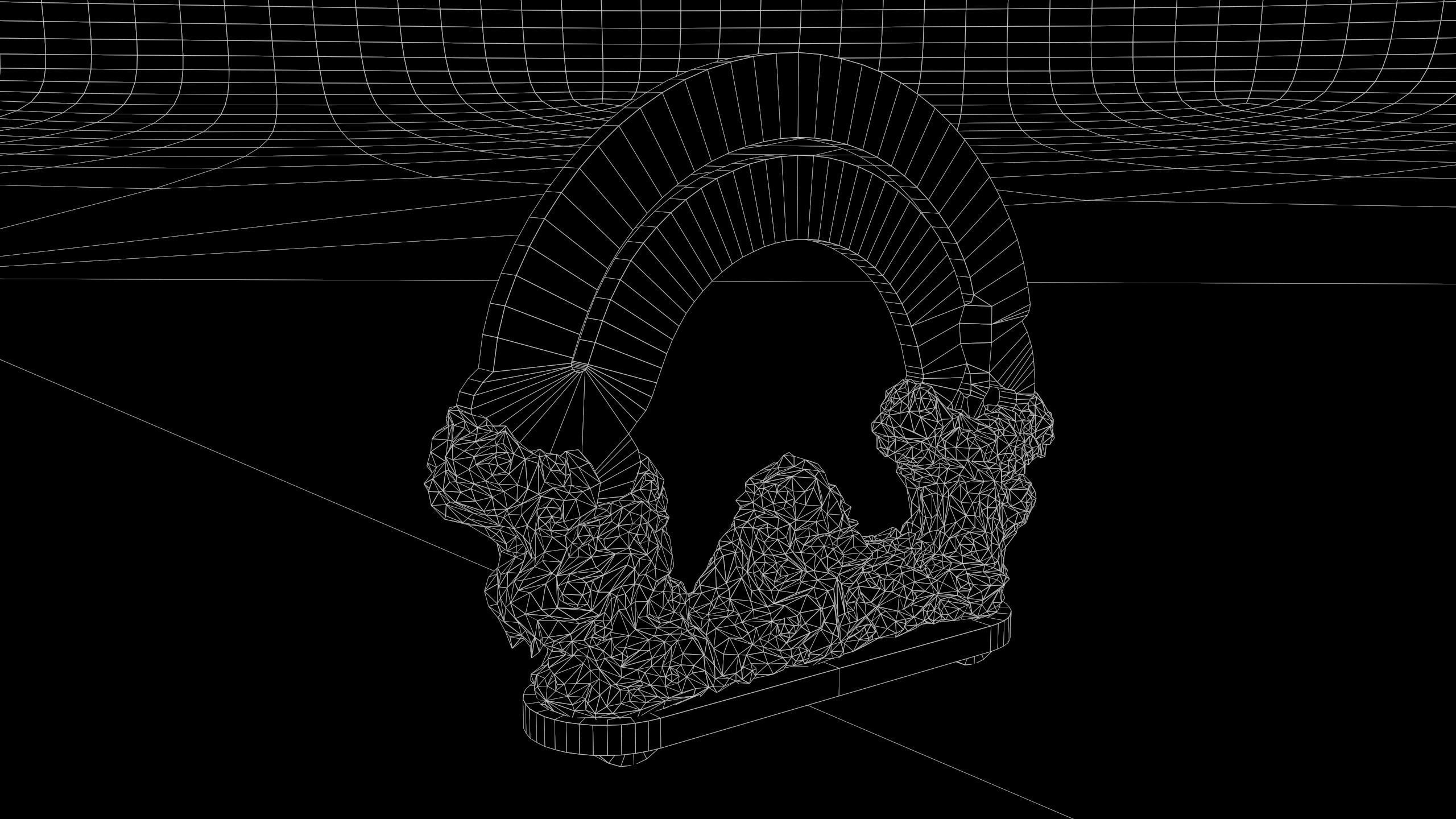 3D Antique Chinese Jade Statue Carved Low-poly 3D model_7