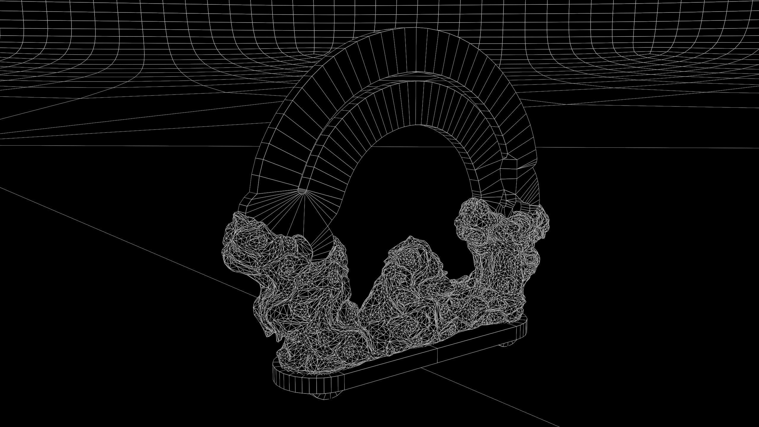 3D Antique Chinese Jade Statue Carved Low-poly 3D model_6