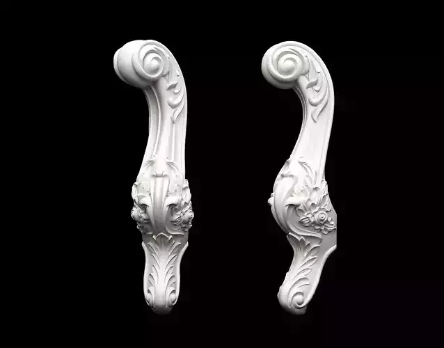 European carved furniture legs 07 3D print model