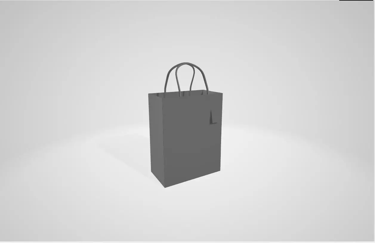 paper bagb obj Free low-poly 3D model