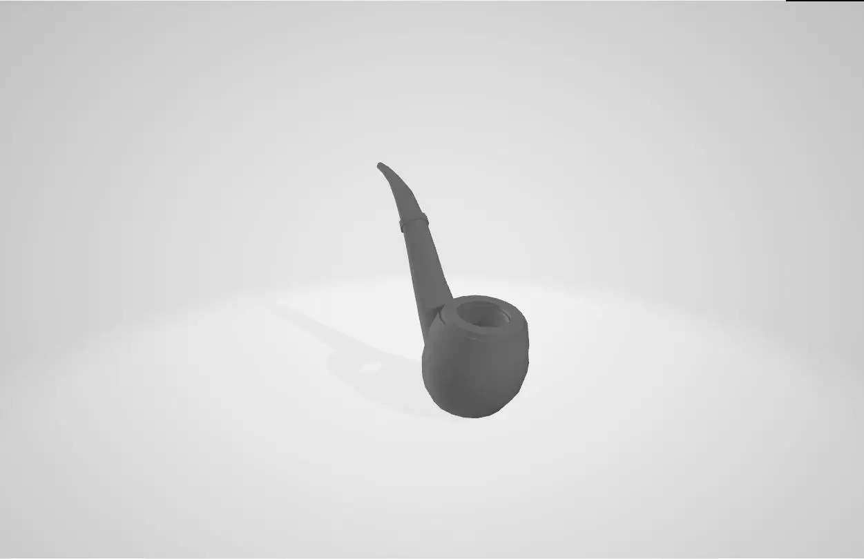 smoking pipe obj Free low-poly 3D model