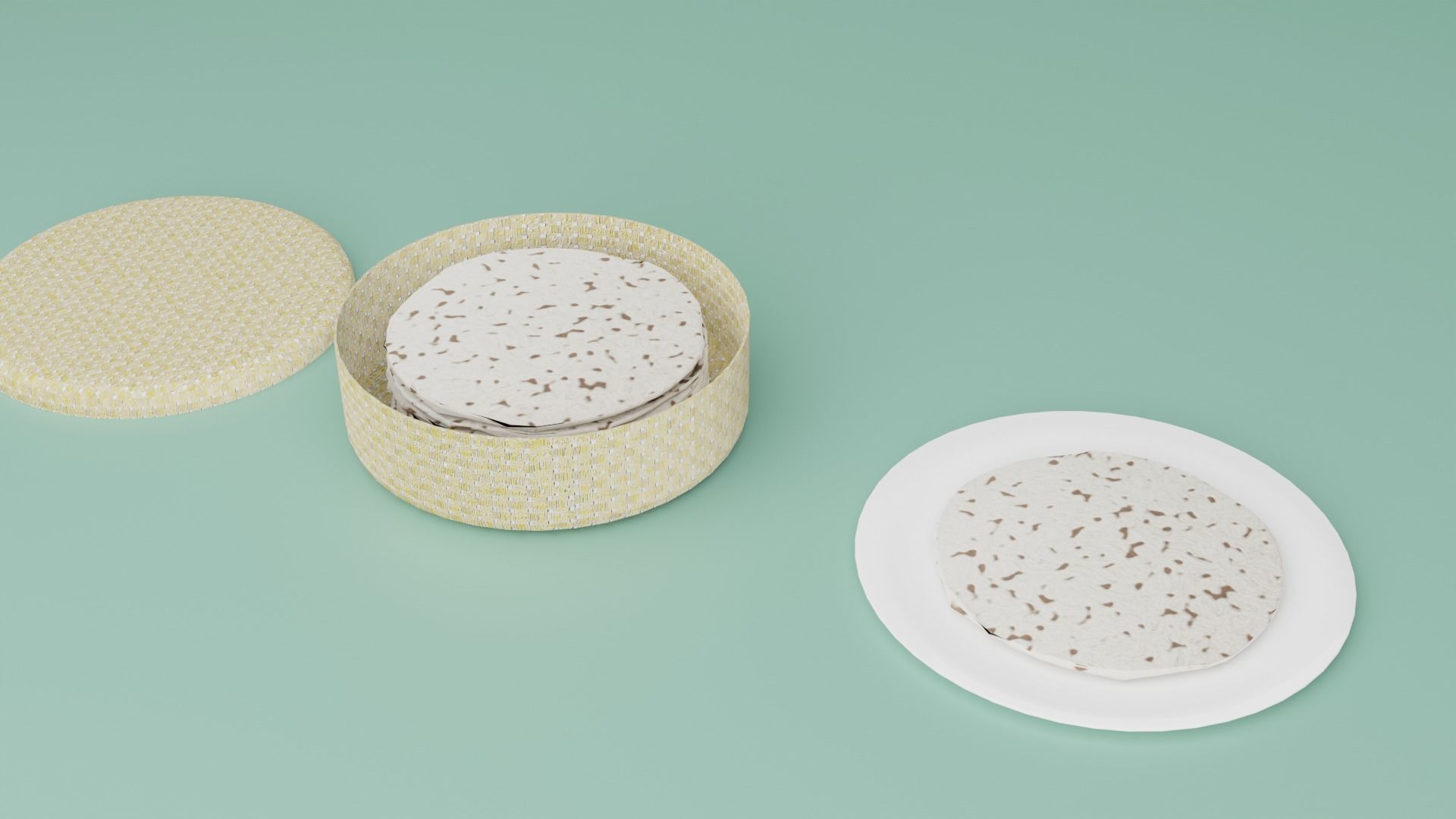 Honduran Corn Tortillas Low-poly 3D model_5