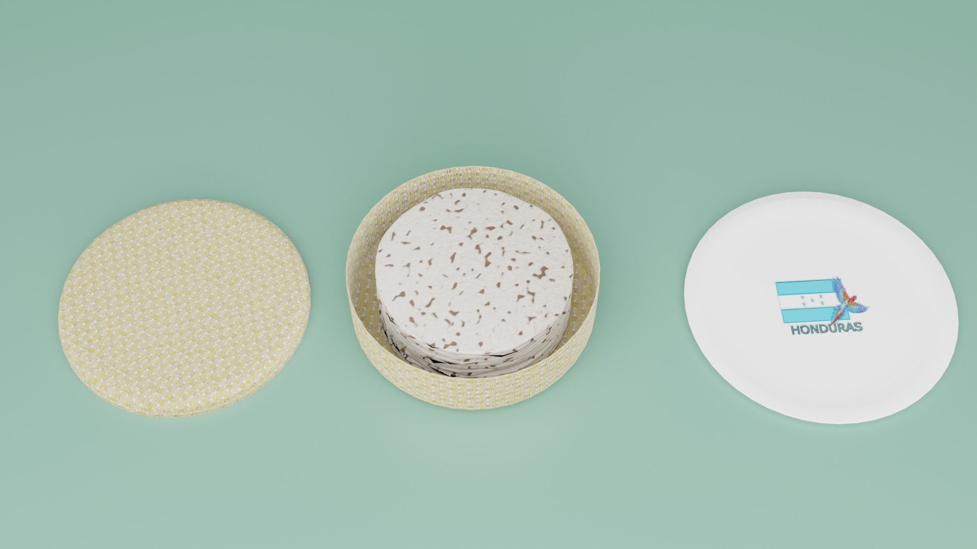 Honduran Corn Tortillas Low-poly 3D model_4