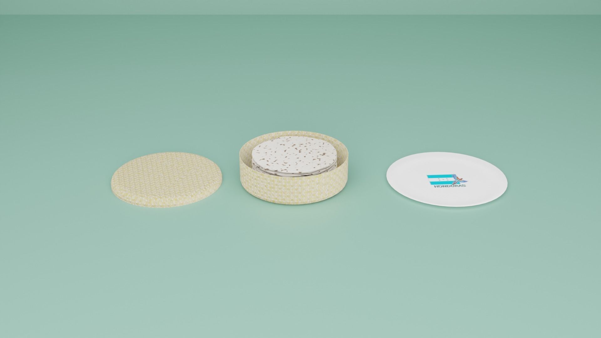 Honduran Corn Tortillas Low-poly 3D model_3