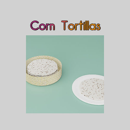 Honduran Corn Tortillas Low-poly 3D model