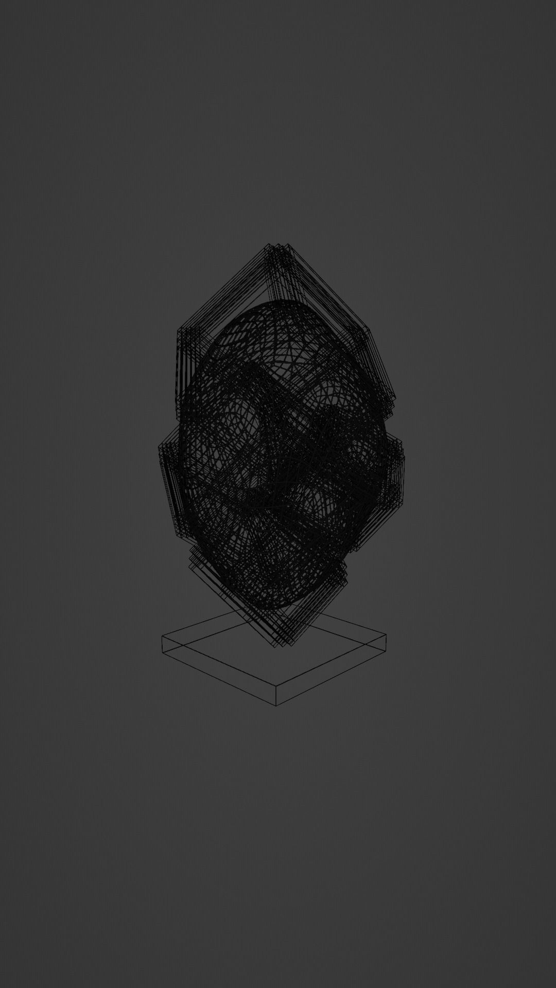 Geo cube Sculpture  Low-poly 3D model_6