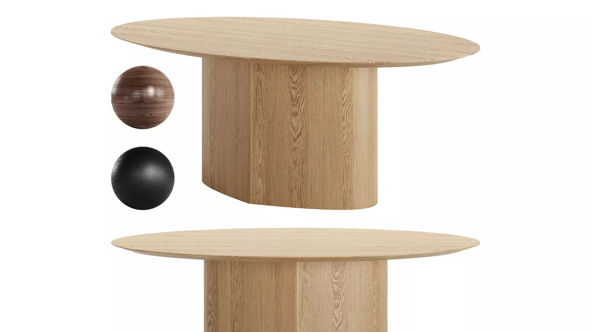 Monoplauto Oval Table by Miniforms 3D model